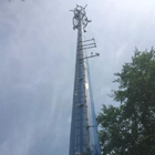100ft Monopole Steel Tower Mobilny telefon komórkowy stożkowy / kołnierzowy