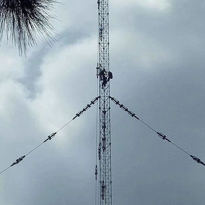 Odporna na korozję wielokątna ściana A572 Guyed Cell Tower