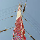 55-metrowa kratowa komunikacja elektryczna Wieża masztu z odciągiem Konfigurowalna stal konstrukcyjna ze stali i stopu