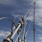 Stalowa wieża telekomunikacyjna 15m z odciąganymi drutami