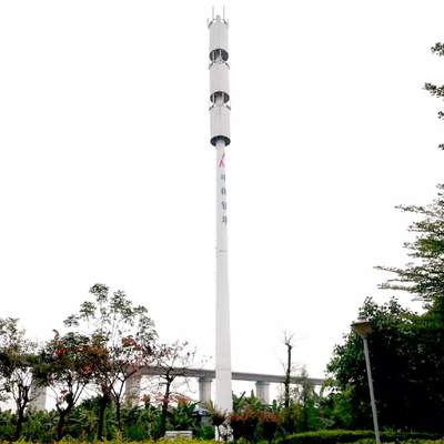 15 Mtr Guyed Maszt Rurowy słup stalowy Telekomunikacyjna wieża antenowa ocynkowana